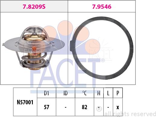 FACET 7.8209 - Termostato, Refrigerante www.autoricambit.com