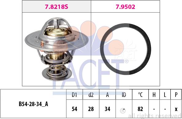 FACET 7.8218 - Termostato, Refrigerante www.autoricambit.com