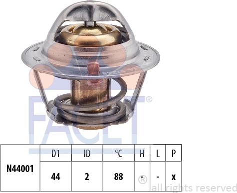 FACET 7.8227S - Termostato, Refrigerante www.autoricambit.com