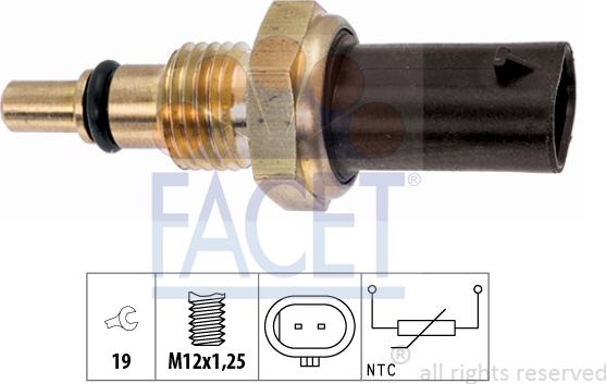 FACET 7.3400 - Sensore, Temperatura olio www.autoricambit.com