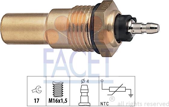 FACET 7.3057 - Sensore, Temperatura refrigerante www.autoricambit.com