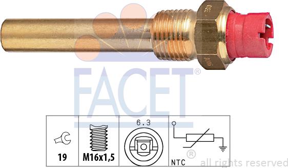 FACET 7.3006 - Sensore, Temperatura olio www.autoricambit.com