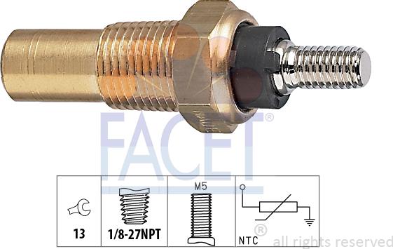 FACET 7.3124 - Sensore, Temperatura refrigerante www.autoricambit.com