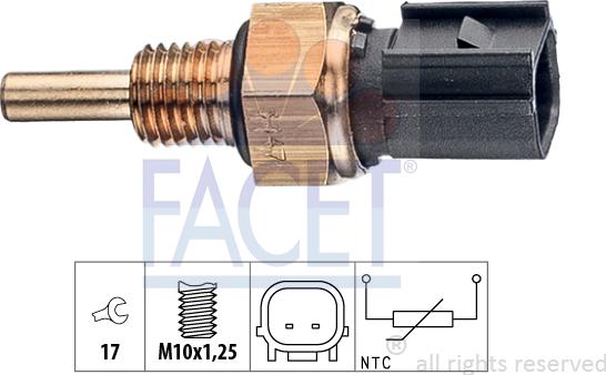 FACET 7.3347 - Sensore, Temperatura refrigerante www.autoricambit.com