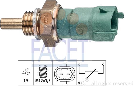 FACET 7.3364 - Sensore, Temperatura carburante www.autoricambit.com