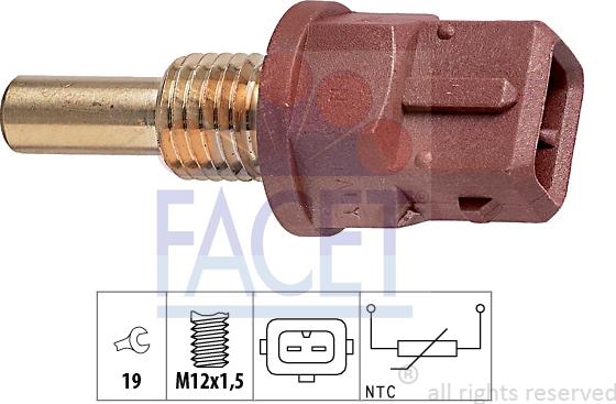 FACET 7.3248 - Sensore, Temperatura olio www.autoricambit.com