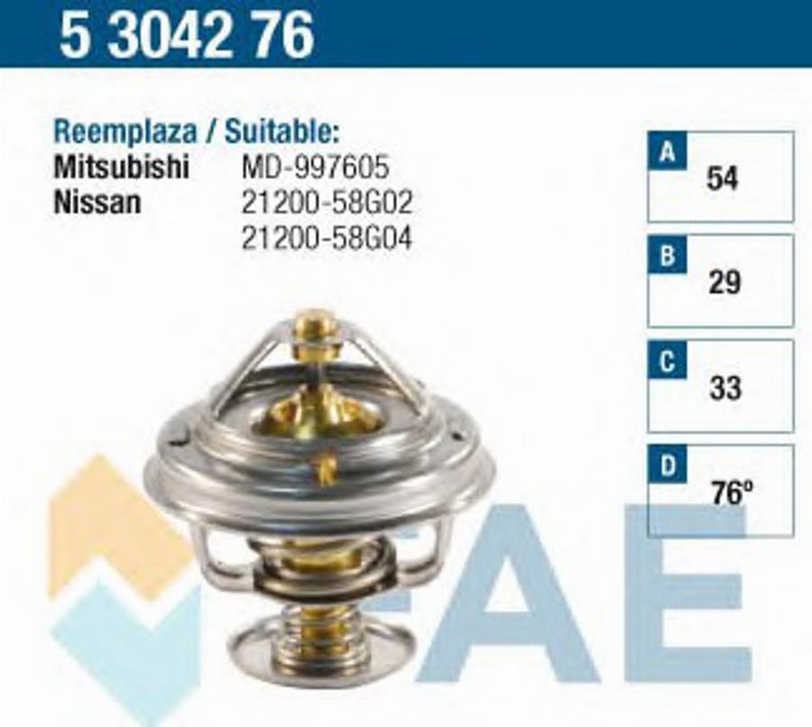 FAE 5304276 - Termostato, Refrigerante www.autoricambit.com