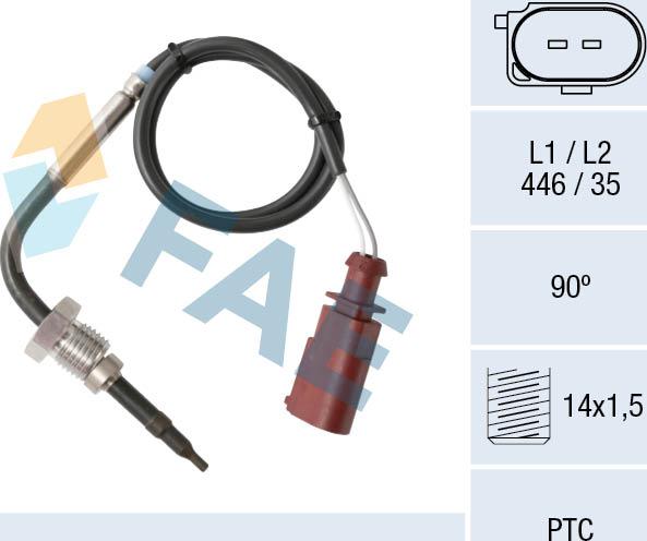 FAE 68011 - Sensore, Temperatura gas scarico www.autoricambit.com