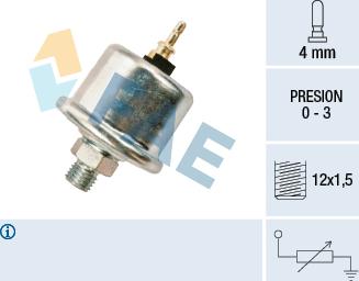 FAE 14730 - Sensore, Pressione olio www.autoricambit.com