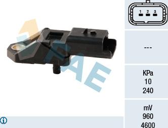 FAE 15027 - Sensore, Pressione collettore d'aspirazione www.autoricambit.com