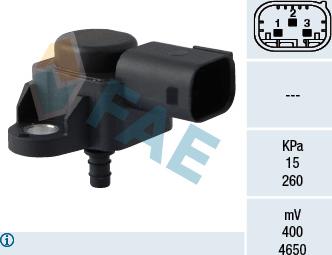 FAE 15074 - Sensor MAP, pressione del collettore di aspirazione www.autoricambit.com