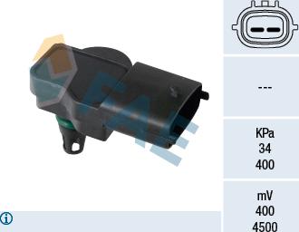 FAE 15192 - Sensor MAP, pressione del collettore di aspirazione www.autoricambit.com