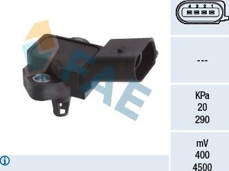 FAE 15162 - Sensor MAP, pressione del collettore di aspirazione www.autoricambit.com