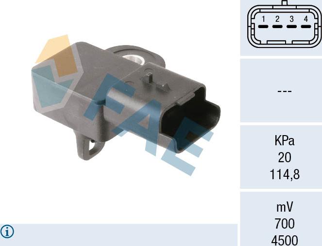 FAE 15267 - Sensore, Pressione collettore d'aspirazione www.autoricambit.com