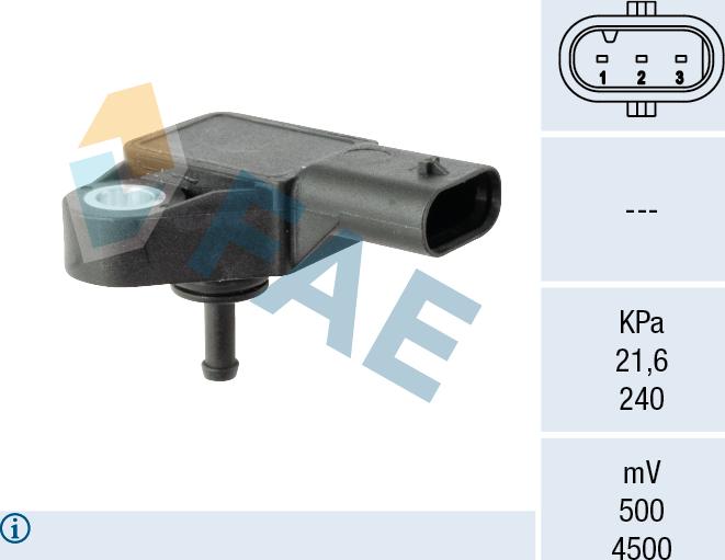 FAE 15214 - Sensore, Pressione collettore d'aspirazione www.autoricambit.com