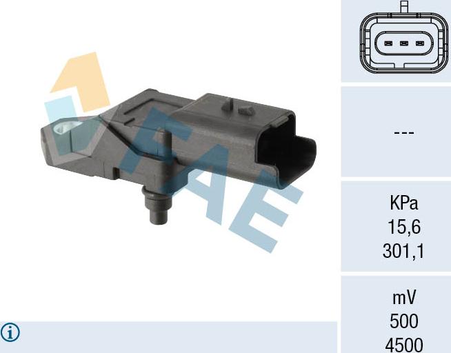 FAE 15270 - Sensore, Pressione collettore d'aspirazione www.autoricambit.com