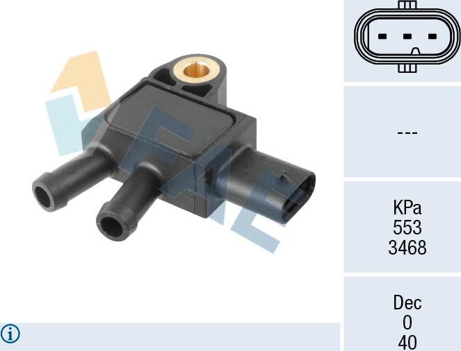 FAE 16164 - Sensore, Pressione gas scarico www.autoricambit.com