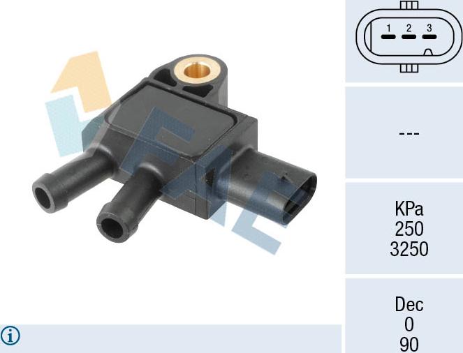 FAE 16163 - Sensore, Pressione gas scarico www.autoricambit.com