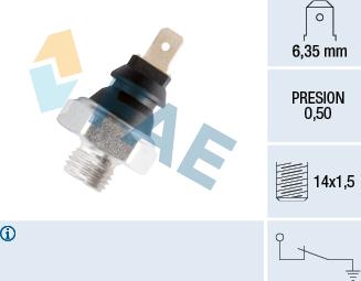 FAE 11250 - Sensore, Pressione olio www.autoricambit.com