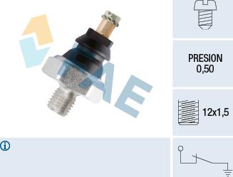 FAE 10200 - Sensore, Pressione olio www.autoricambit.com