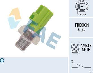 FAE 12613 - Sensore, Pressione olio www.autoricambit.com