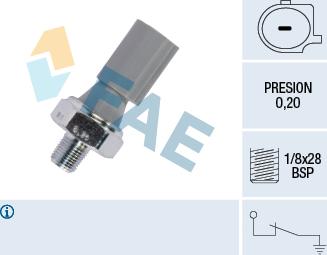 FAE 12830 - Sensore, Pressione olio www.autoricambit.com