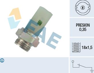 FAE 12380 - Sensore, Pressione olio www.autoricambit.com