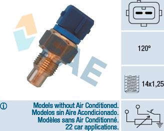 FAE 34460 - Sensore, Temperatura refrigerante www.autoricambit.com