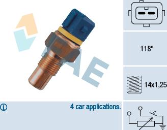 FAE 34050 - Sensore, Temperatura refrigerante www.autoricambit.com