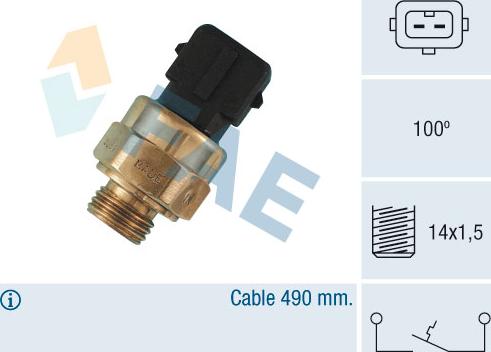 FAE 35570 - Sensore, Temperatura refrigerante www.autoricambit.com