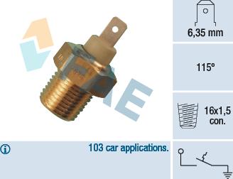 FAE 35070 - Sensore, Temperatura refrigerante www.autoricambit.com