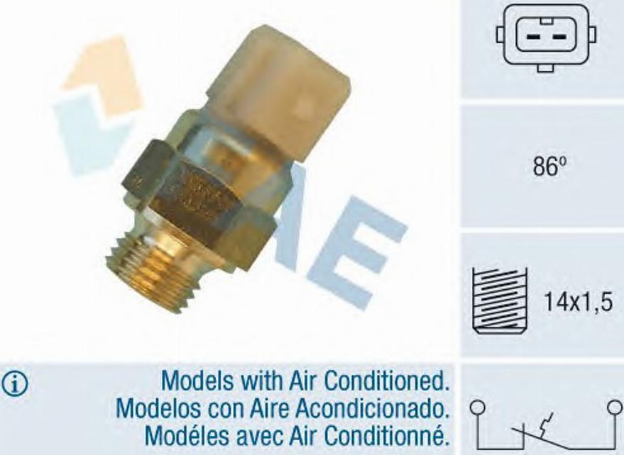 FAE 35870 - Sensore, Temperatura refrigerante www.autoricambit.com