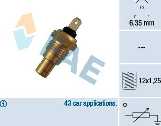 FAE 31650 - Sensore, Temperatura refrigerante www.autoricambit.com