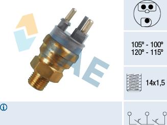 FAE 38140 - Termostato, ventola del radiatore / climatizzatore www.autoricambit.com