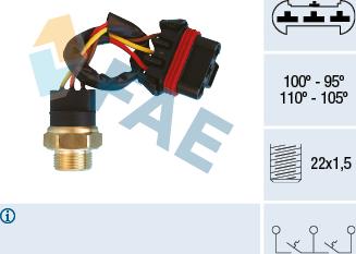 FAE 38290 - Termostato, ventola del radiatore / climatizzatore www.autoricambit.com