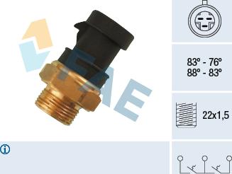 FAE 38200 - Termostato, ventola del radiatore / climatizzatore www.autoricambit.com