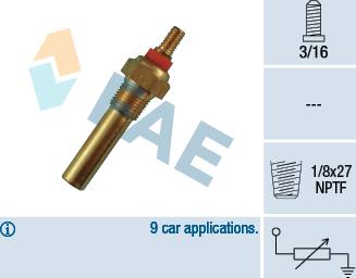 FAE 32300 - Sensore, Temperatura refrigerante www.autoricambit.com