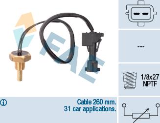 FAE 32741 - Sensore, Temperatura refrigerante www.autoricambit.com