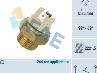 FAE 37020 - Termostato, ventola del radiatore / climatizzatore www.autoricambit.com