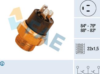 FAE 37810 - Termostato, ventola del radiatore / climatizzatore www.autoricambit.com