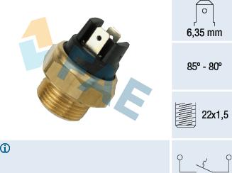 FAE 37390 - Termostato, ventola del radiatore / climatizzatore www.autoricambit.com