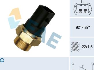 FAE 37220 - Termostato, ventola del radiatore / climatizzatore www.autoricambit.com