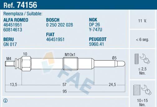 FAE 74156 - Candeletta www.autoricambit.com