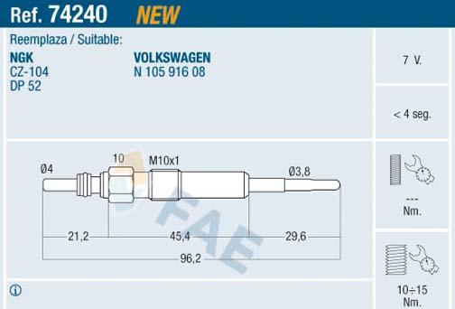 FAE 74240 - Candeletta www.autoricambit.com