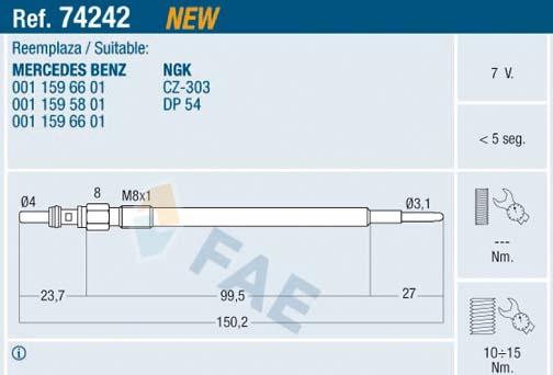 FAE 74242 - Candeletta www.autoricambit.com