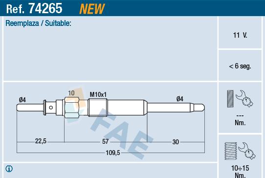 FAE 74265 - Candeletta www.autoricambit.com