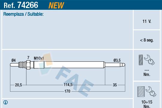 FAE 74266 - Candeletta www.autoricambit.com