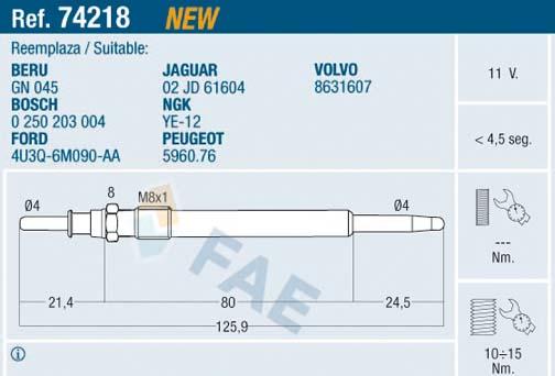 FAE 74218 - Candeletta www.autoricambit.com