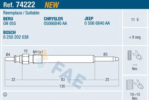 FAE 74222 - Candeletta www.autoricambit.com