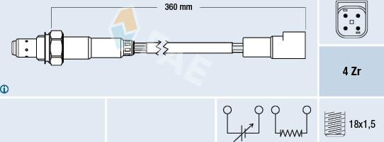 FAE 77168 - Sonda lambda www.autoricambit.com